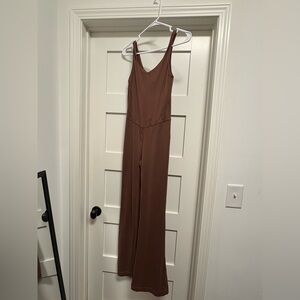 Brown Athletic Jumpsuit